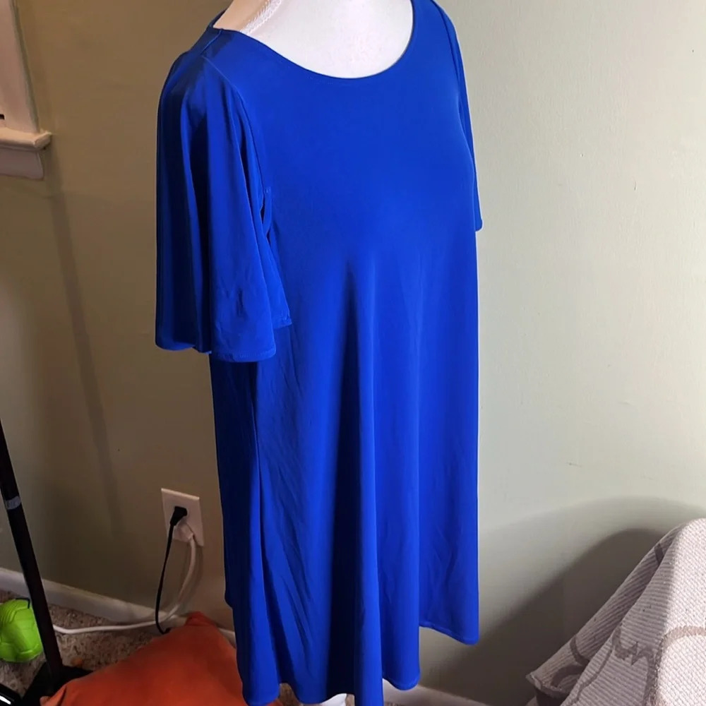 💰Calvin Klein round neck butterfly short sleeve Shift stretchy swing dress - Picture 8 of 13